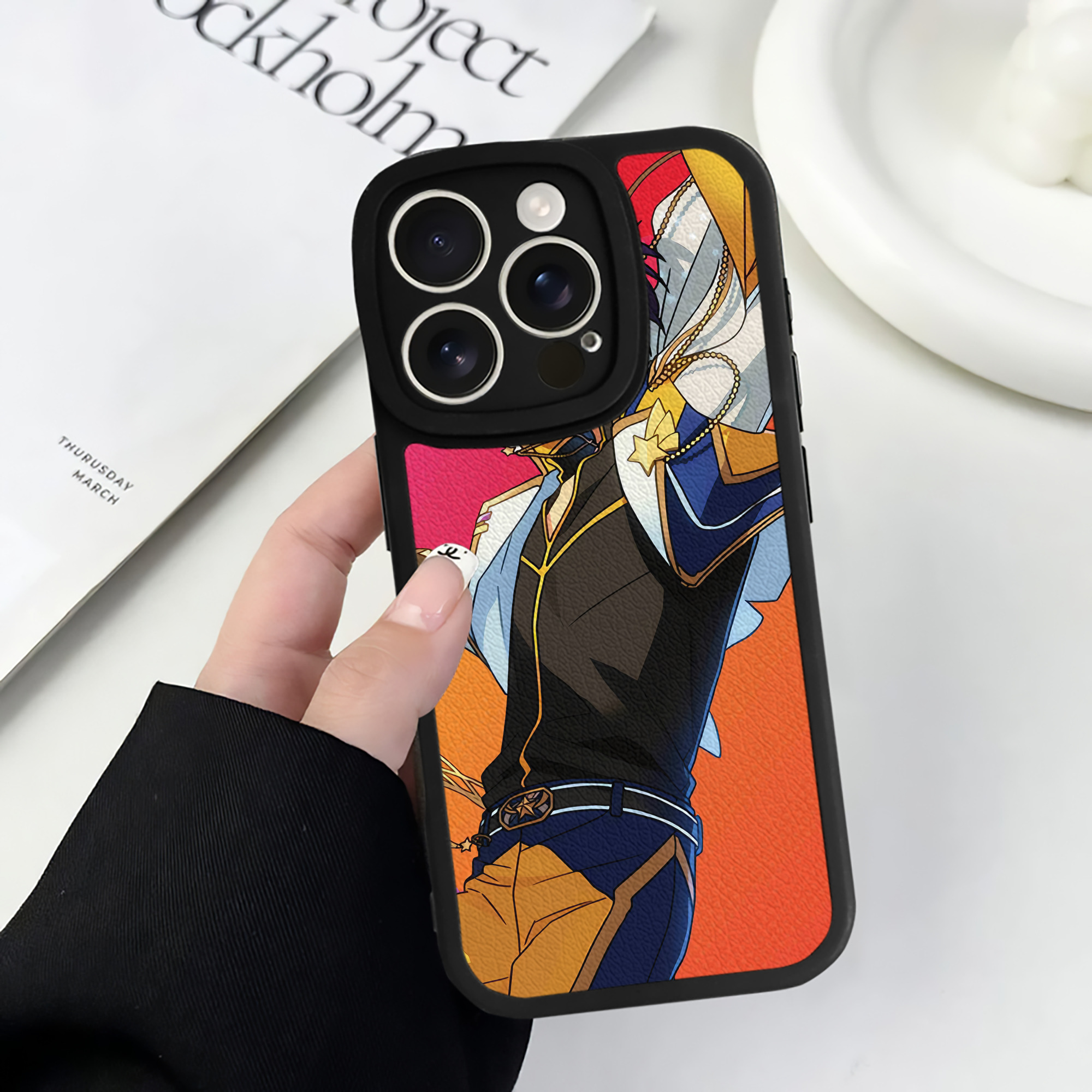 （画像用） あんさんぶるスターズ! Ensemble Stars 【iPhone 16シリーズ対応】シリコンスマホケース（レザー調） 材質：シリコン